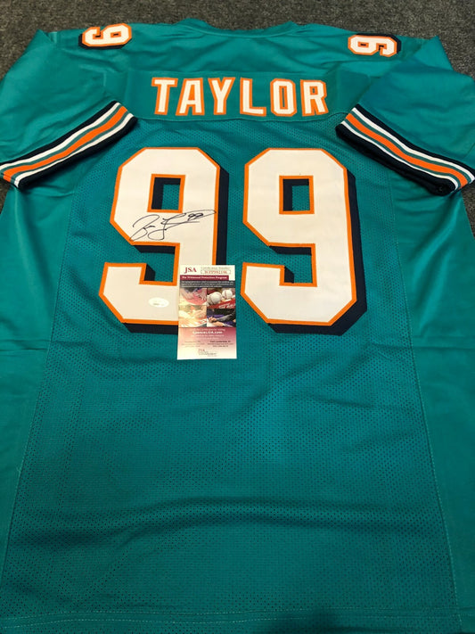 Miami Dolphins Jason Taylor Autographed Signed Jersey Jsa  Coa