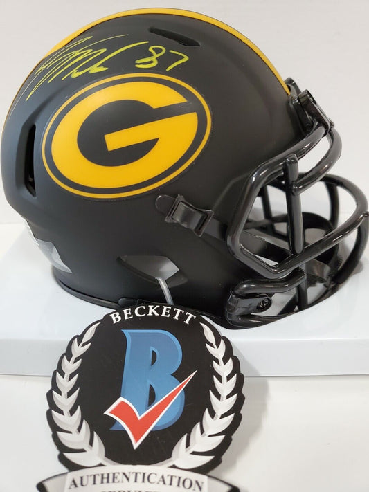 Jordy Nelson Autographed Signed Green Bay Packers Eclipse Mini Helmet Bas Coa