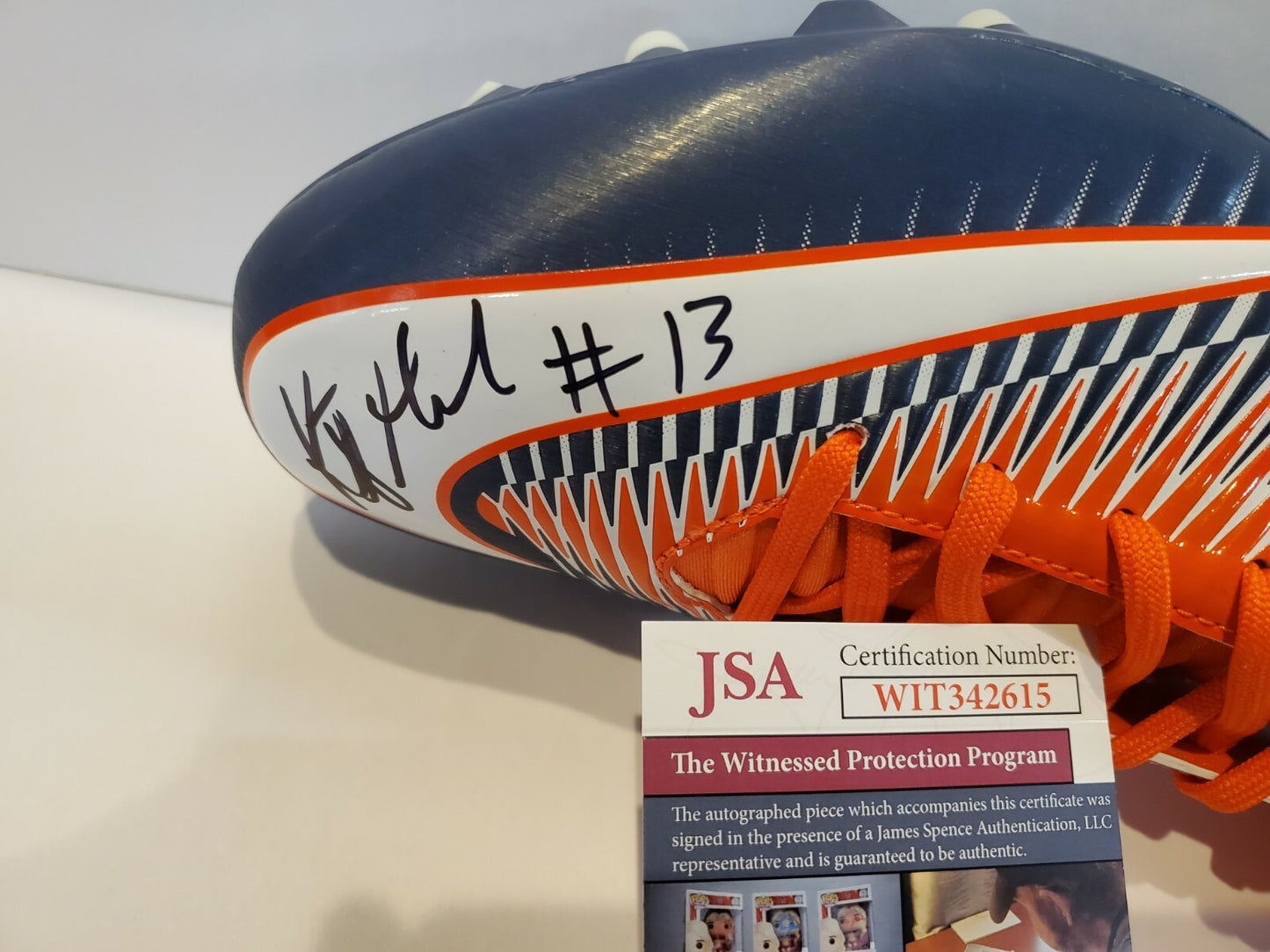 Denver Broncos Kj Hamler Autographed Signed Nike Cleat Jsa Coa