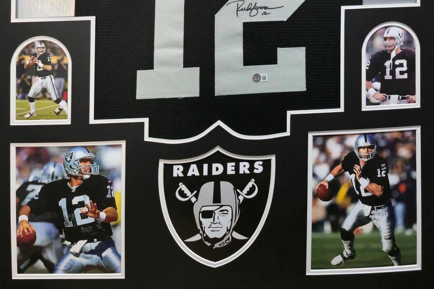 Framed Oakland Raiders Rich Gannon Autographed Signed Jersey Beckett Hologram