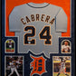 Suede Framed Detroit Tigers Miguel Cabrera Autographed Signed Jersey Jsa Coa