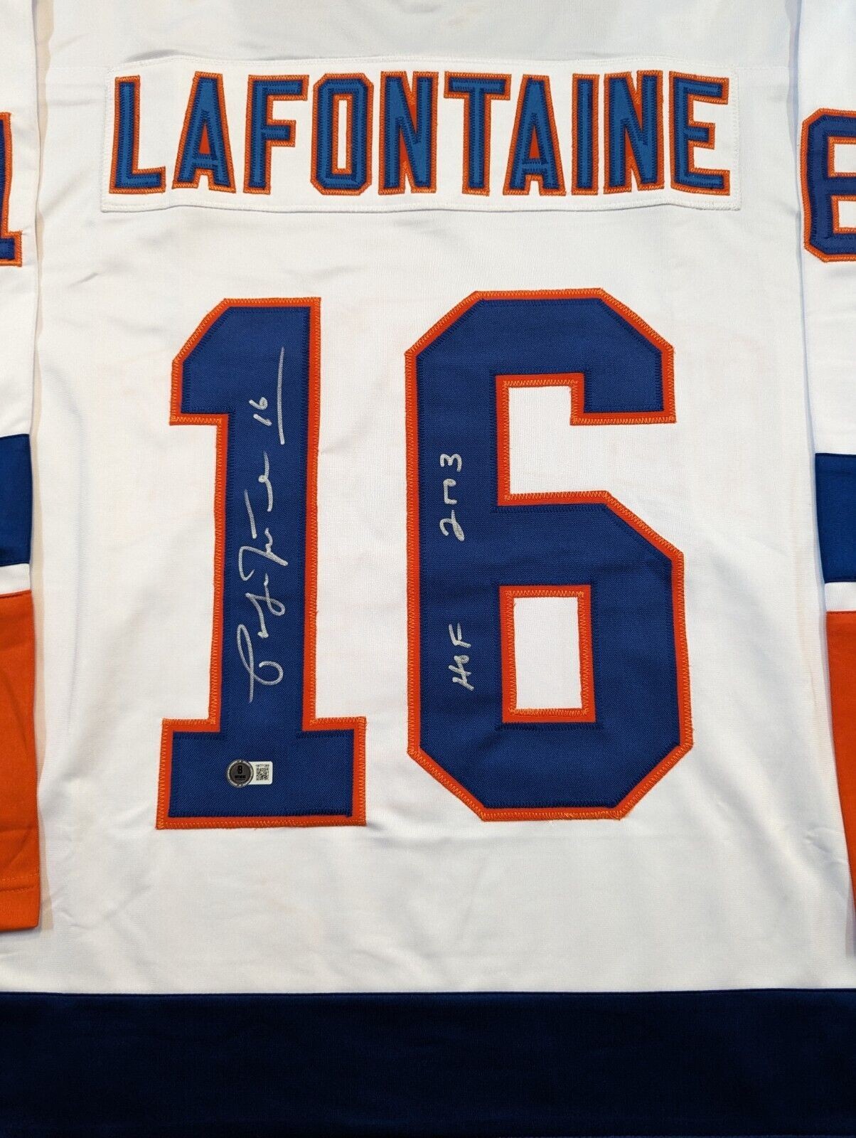 New York Islanders Pat Lafontaine Autographed Signed Inscribed Jersey Beckett
