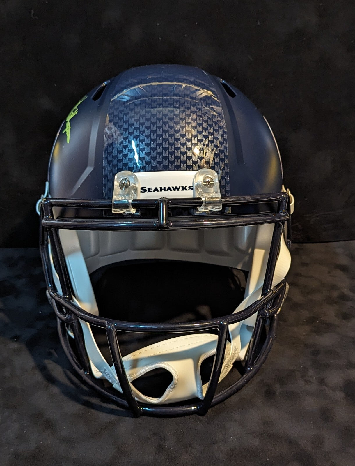 Seattle Seahawks Devon Witherspoon Full Signature Full Sz Speed Rep Helmet Bas