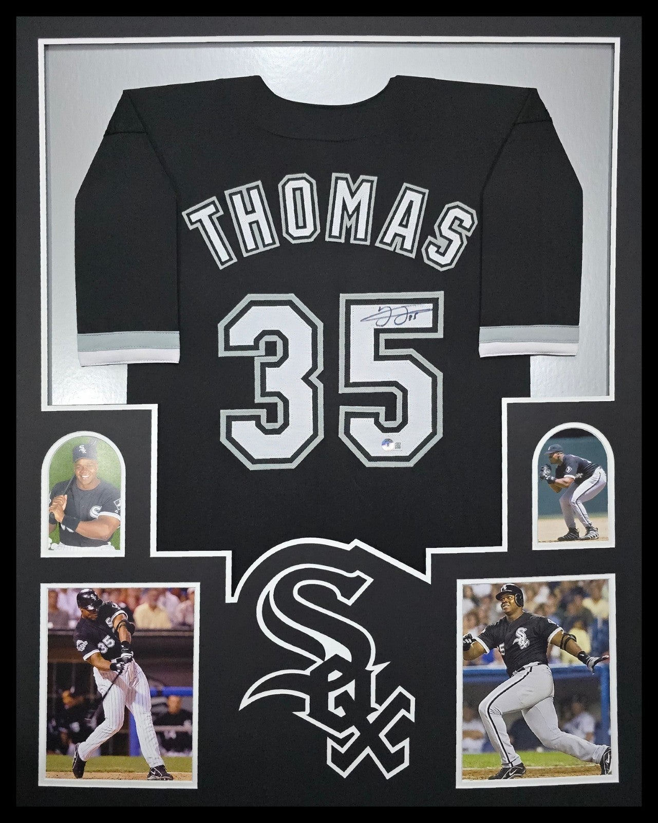 Framed Frank Thomas Autographed Signed Chicago White Sox Beckett Holo