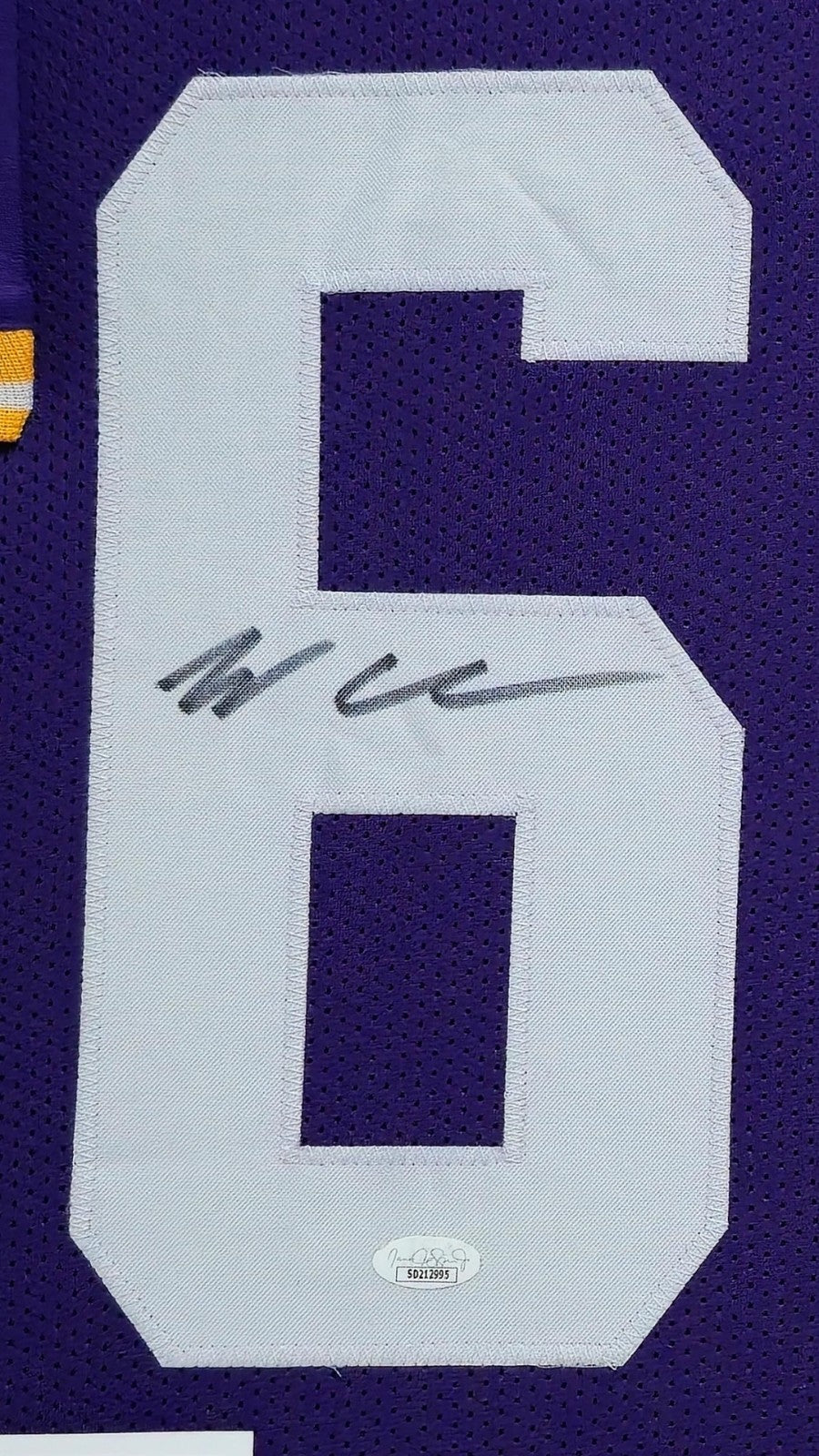 Framed Lsu Tigers Will Campbell Autographed Signed Jersey Jsa Coa