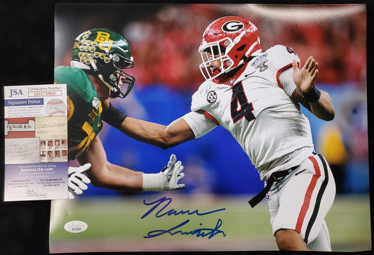 Georgia Bulldogs Nolan Smith Jr Autographed Signed 11X14 Photo Jsa Coa