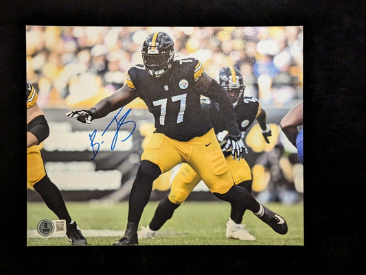 MVP Authentics Pittsburgh Steelers Broderick Jones Autographed Signed 8X10 Photo Beckett Holo 58.50 sports jersey framing , jersey framing