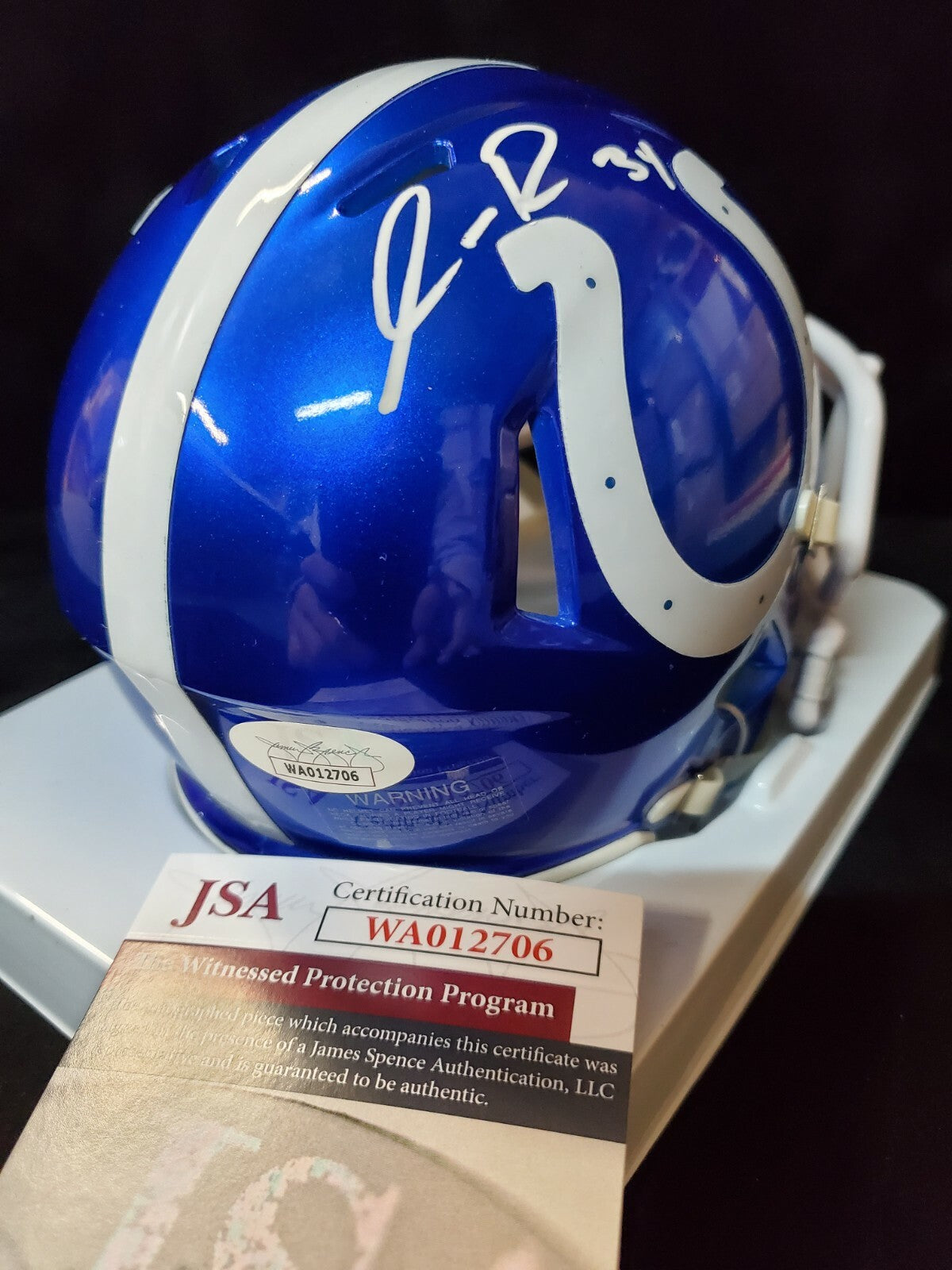 Indianapolis Colts Isaiah Rodgers Autographed Signed Flash Mini Helmet Jsa Coa