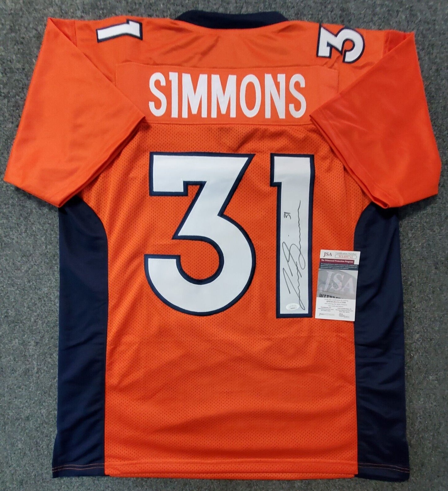 MVP Authentics Denver Broncos Justin Simmons Autographed Signed Jersey Jsa  Coa 162 sports jersey framing , jersey framing