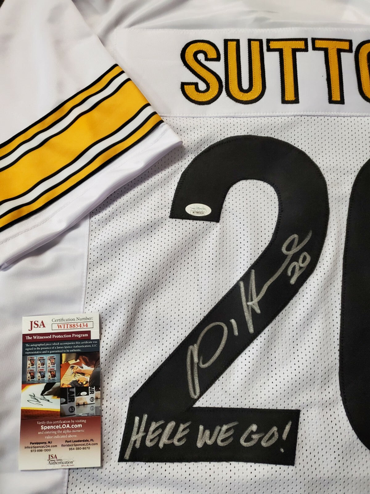 Pittsburgh Steelers Cam Sutton Autographed Signed Inscribed Jersey Jsa  Coa