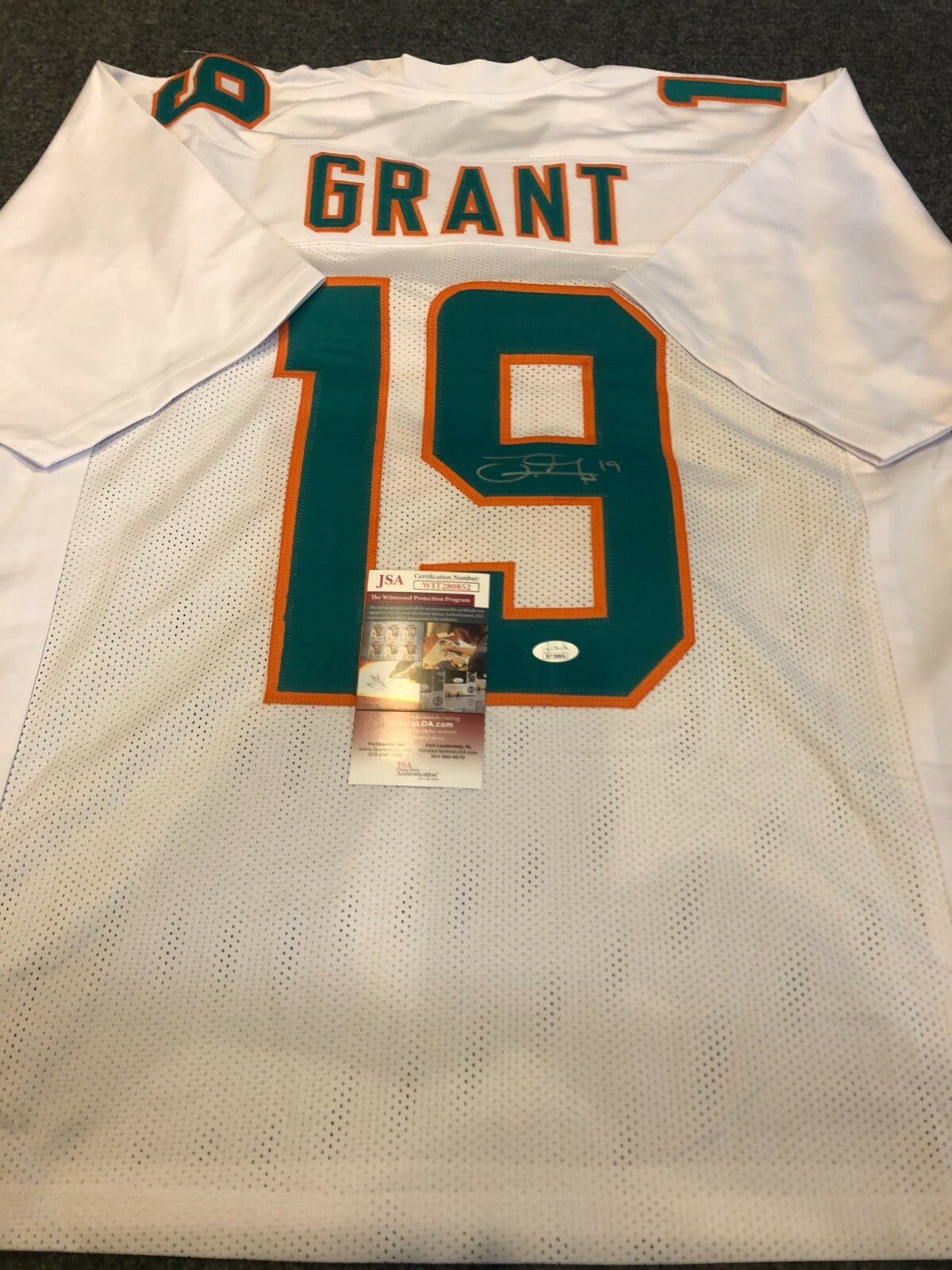 Miami Dolphins Jakeem Grant Autographed Signed Jersey Jsa  Coa