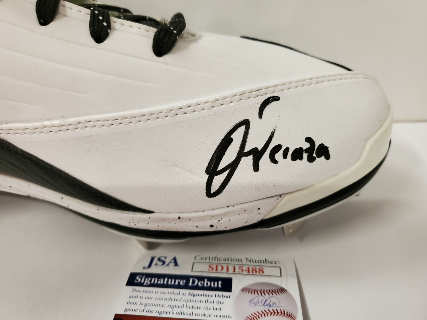 Oswald Peraza Autographed Signed Cleat Jsa Coa