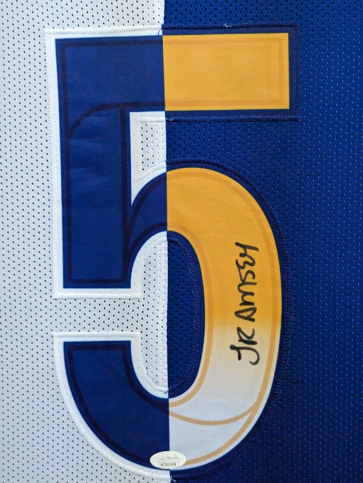 MVP Authentics Framed Los Angeles Rams Jalen Ramsey Autographed Signed Split Jersey Jsa Coa 540 sports jersey framing , jersey framing
