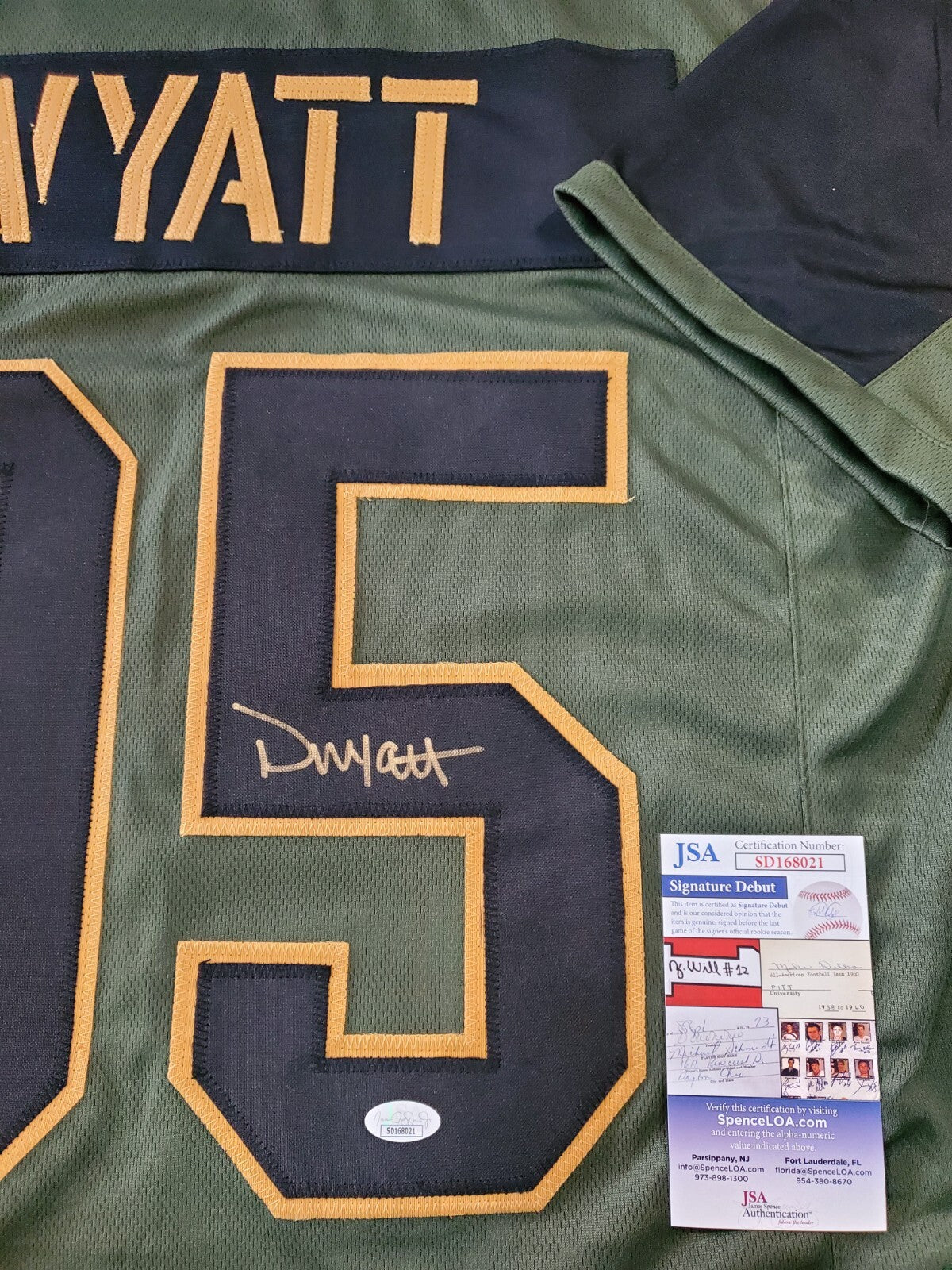 Green Bay Packers Devonte Wyatt Autographed Signed Jersey Jsa Coa