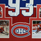 Framed Montreal Canadiens Patrick Roy & John Leclair Autographed Jersey Jsa Coa