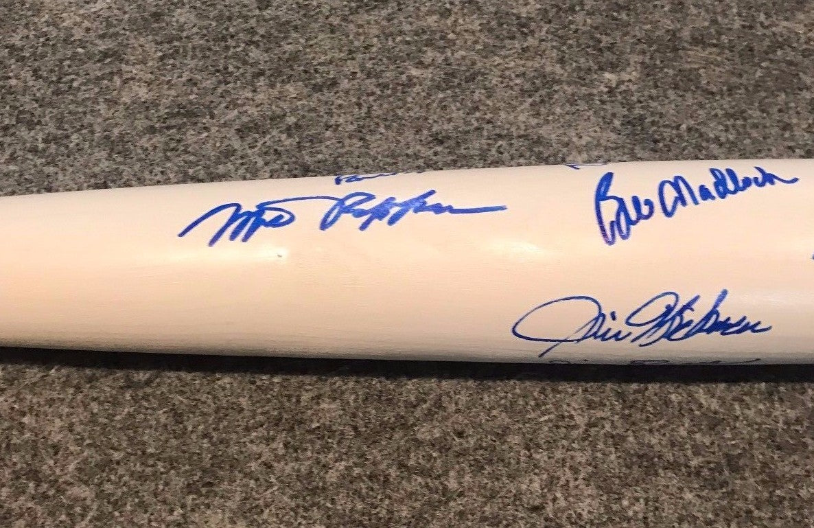 Chicago Cubs Ernie Banks Multi Signed Commemorative Bat Mab/Gtsm Holo