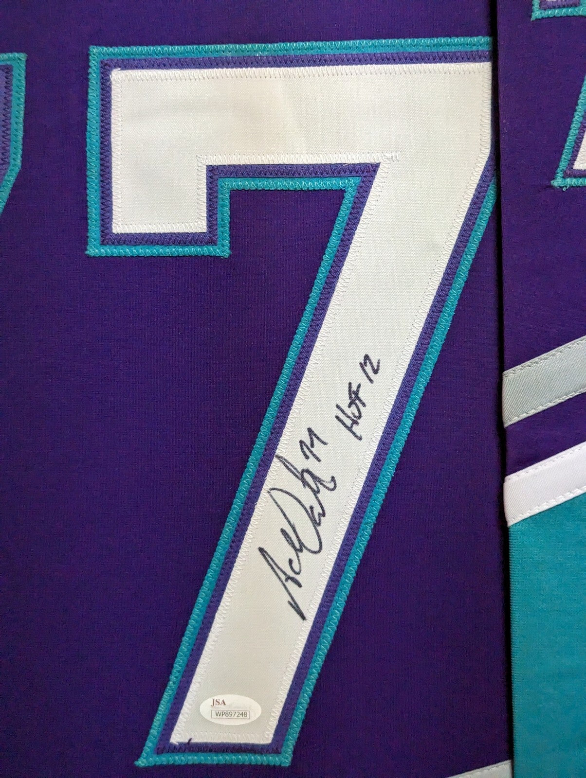 Framed Adam Oates Anaheim Mighty Ducks Autographed Signed Insc Jersey Jsa Coa