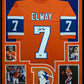 Framed In Suede Denver Broncos John Elway Autographed Signed Jersey Beckett Holo