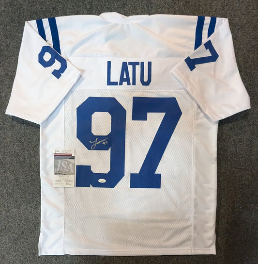 Indianapolis Colts Laiatu Latu Autographed Signed Jersey Jsa Coa