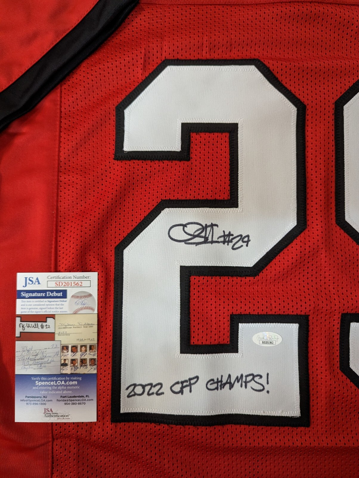 Georgia Bulldogs Christopher Smith Autographed Signed Inscribed Jersey Jsa Coa