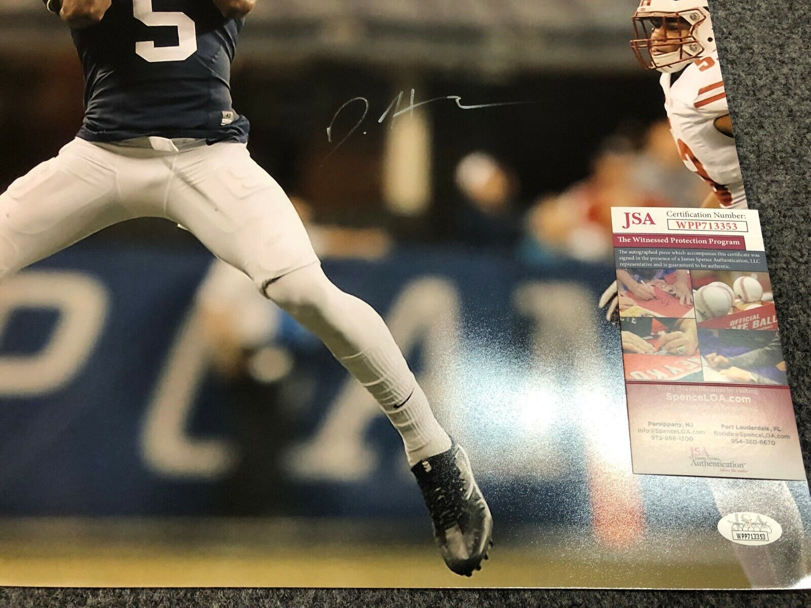 MVP Authentics Penn State Daesean Hamilton Autographed Signed 16X20 Photo Jsa  Coa 71.10 sports jersey framing , jersey framing