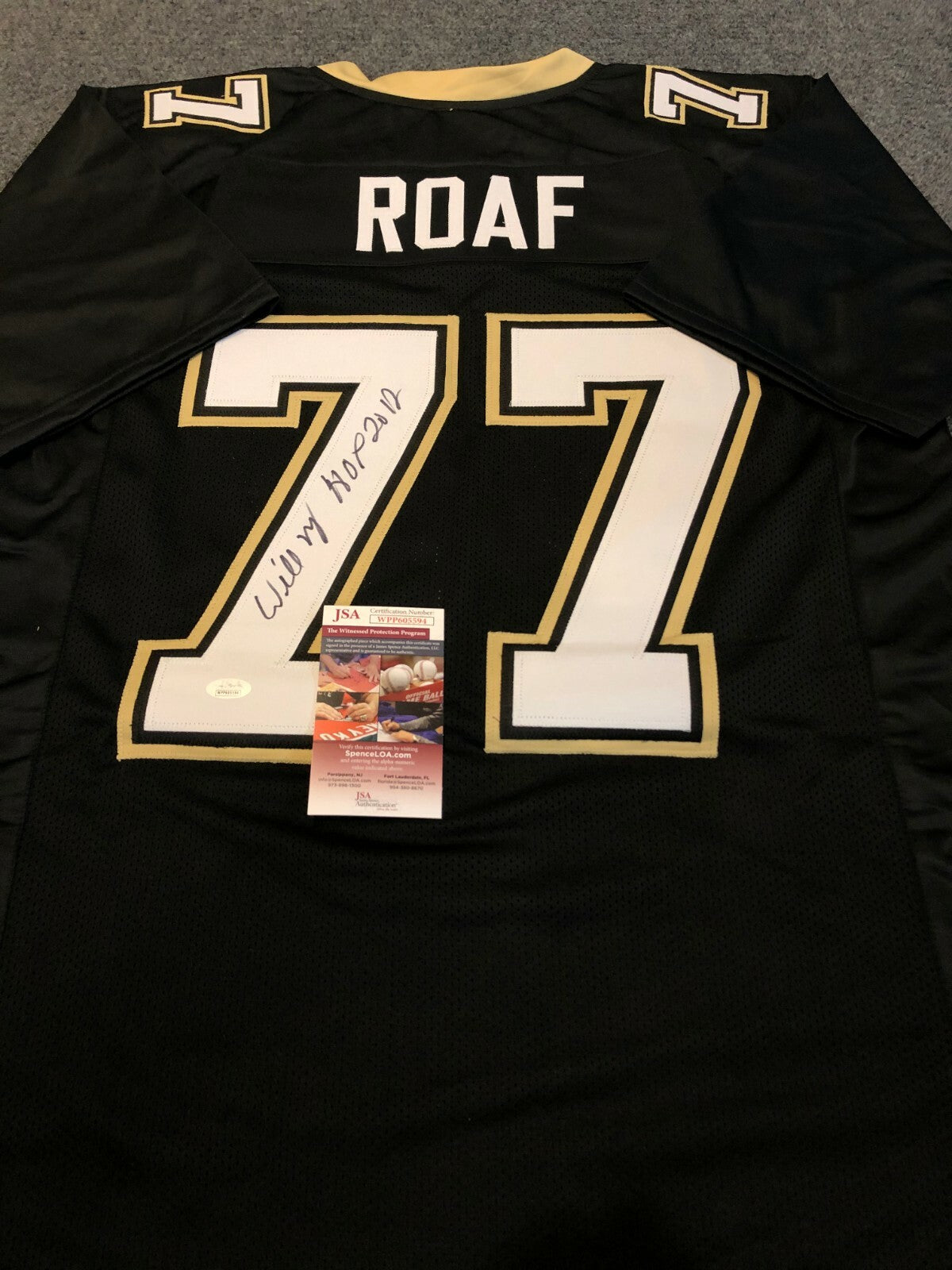 New Orleans Saints Willie Roaf Autographed Signed Inscribed Jersey Jsa  Coa