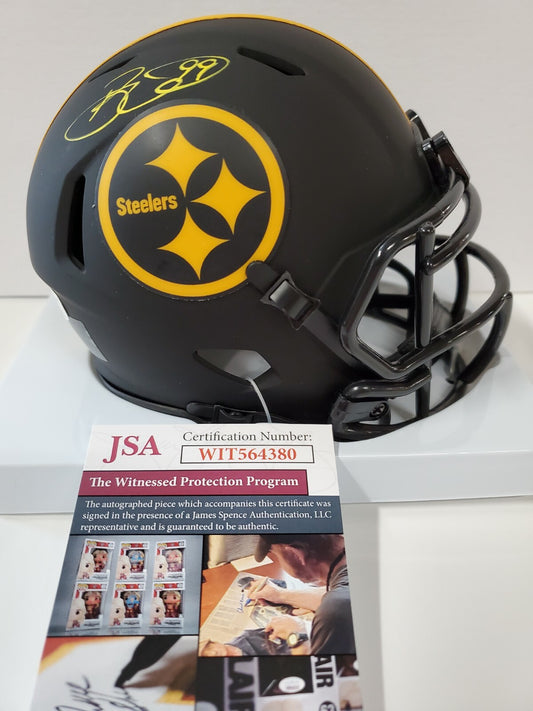 Pittsburgh Steelers Brett Keisel Autographed Signed Eclipse Mini Helmet Jsa Coa