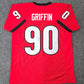 Georgia Bulldogs Elijah Griffin Autographed Signed Jersey Jsa Coa