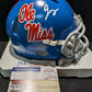 Ole Miss Rebels Jonathan Mingo Signed Speed Mini Helmet Jsa Coa