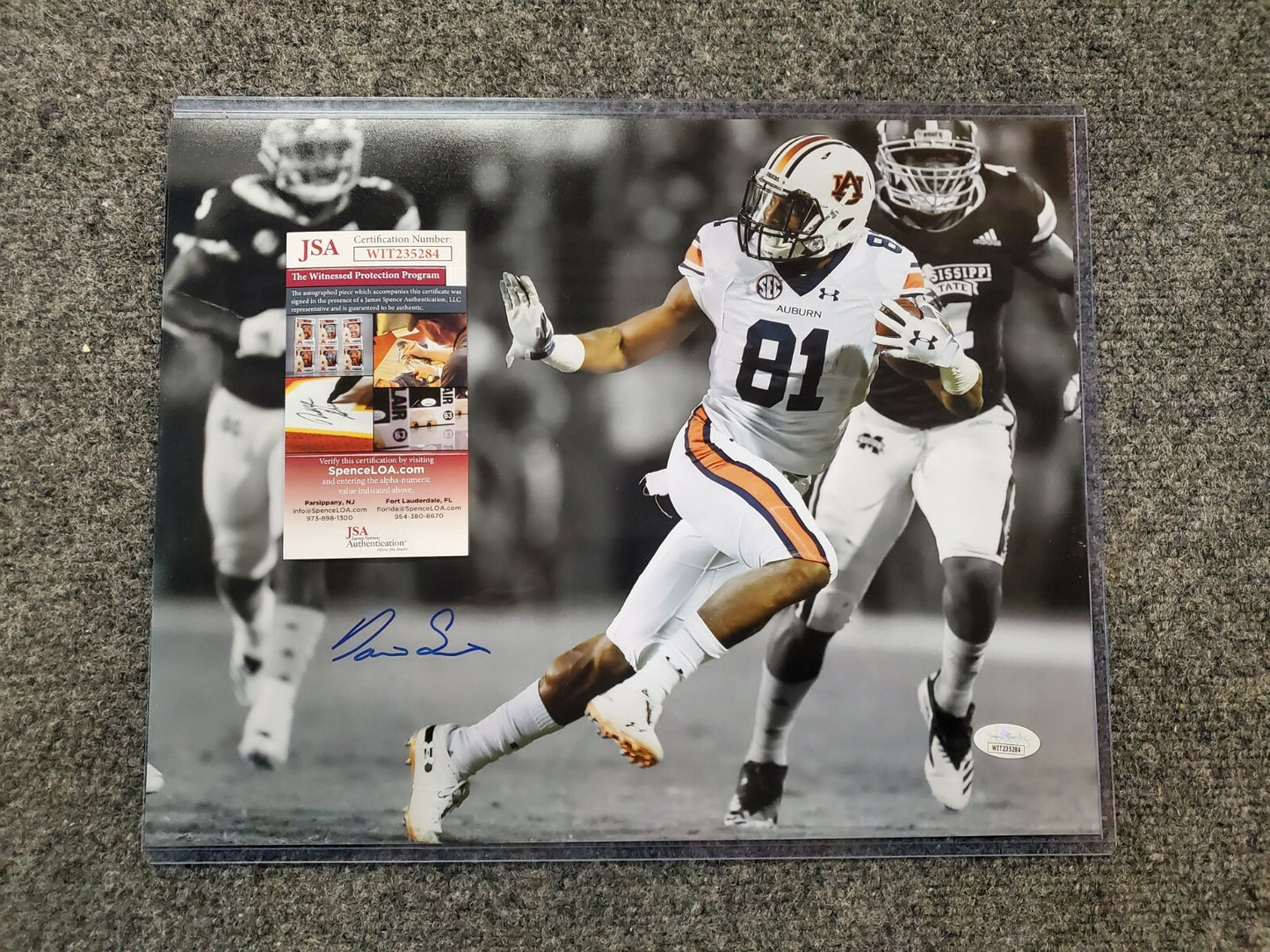 Darius Slayton Autographed Signed Auburn Tigers 11X14 Photo Jsa  Coa