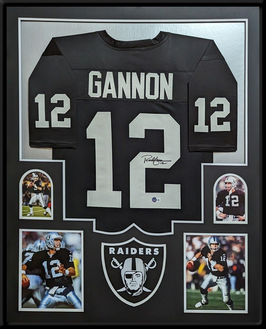 MVP Authentics Framed Las Vegas Raiders Rich Gannon Autographed Signed Jersey Beckett Holo 495 sports jersey framing , jersey framing