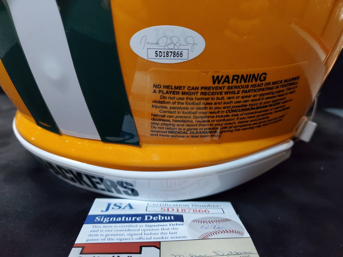 Green Bay Packers Eric Stokes Signed Insc Full Size Speed Authentic Helmet Jsa