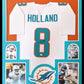 Framed Miami Dolphins Jevon Holland Autographed Signed Jersey Jsa Coa
