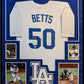 Framed Suede Mookie Betts Autographed Signed La Dodgers Jersey Jsa Coa