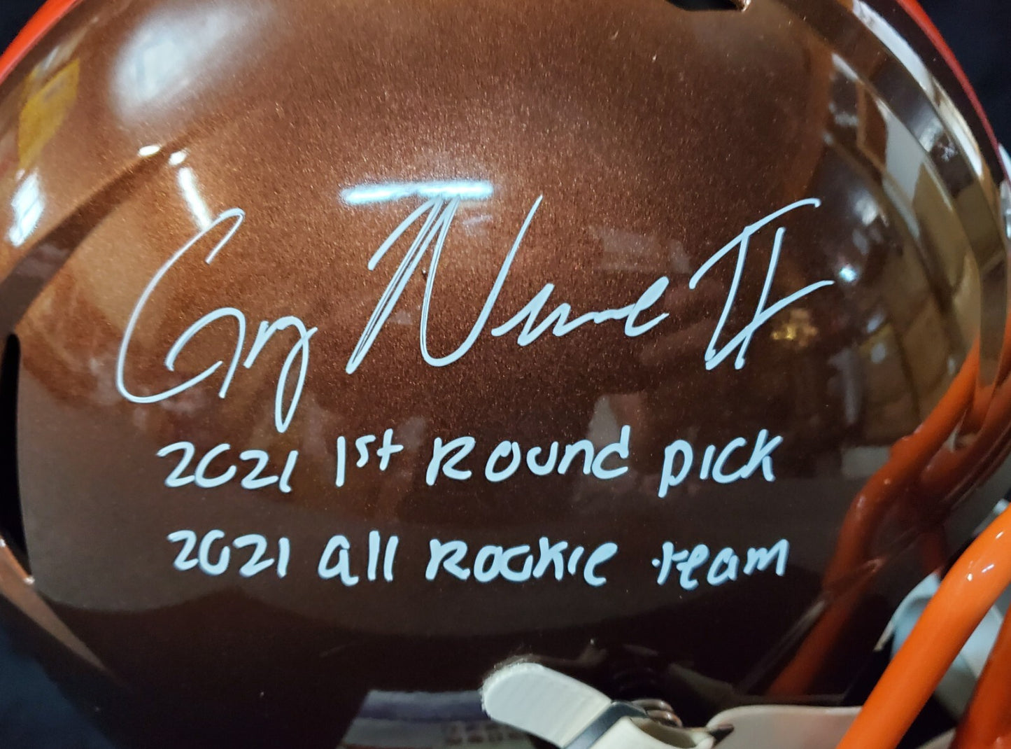 Cleveland Browns Greg Newsome Ii Signed Full Size Flash Replica Helmet Jsa Coa