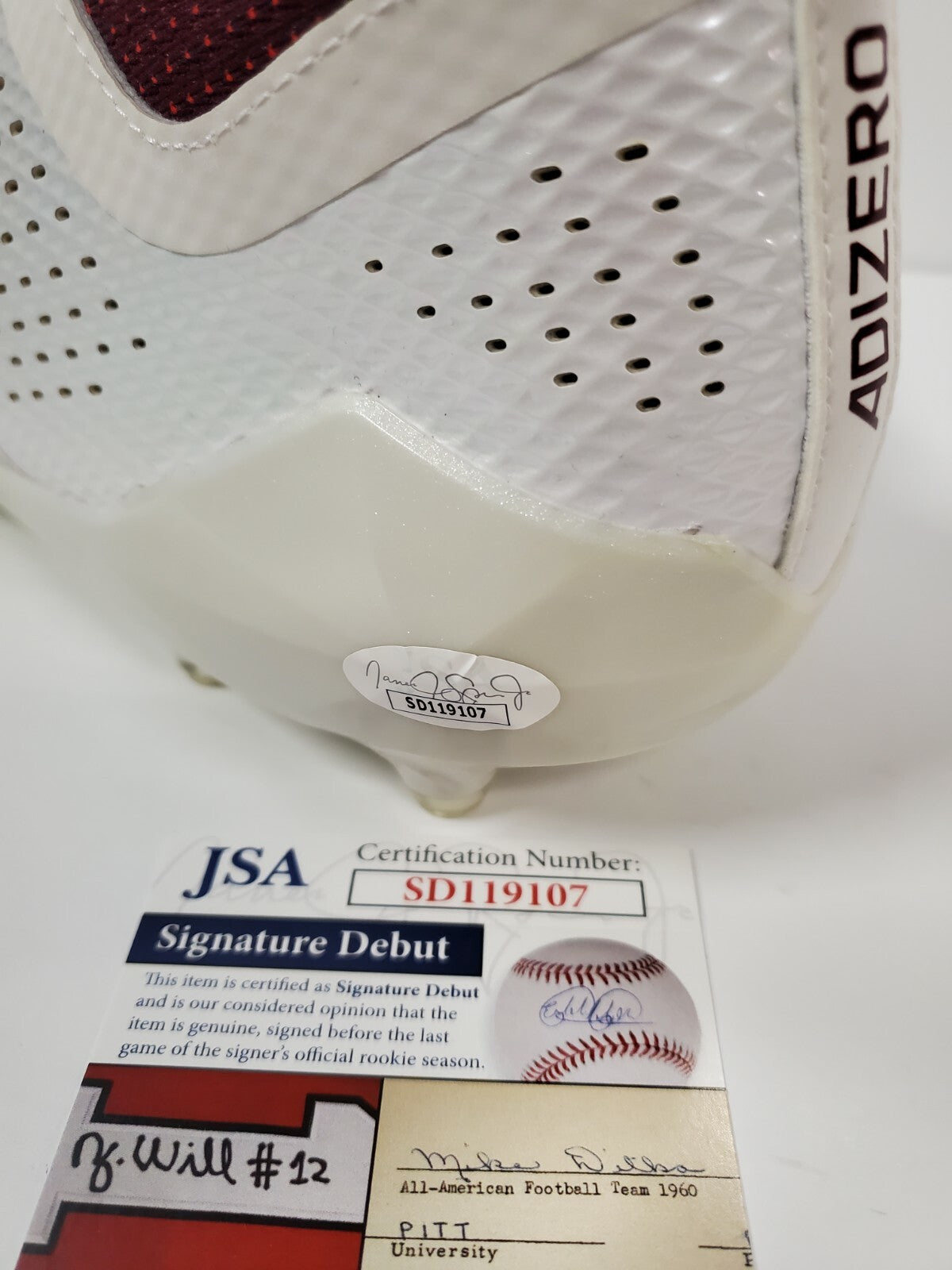 Frank Darby Autographed Signed Adidas Cleat Jsa Coa