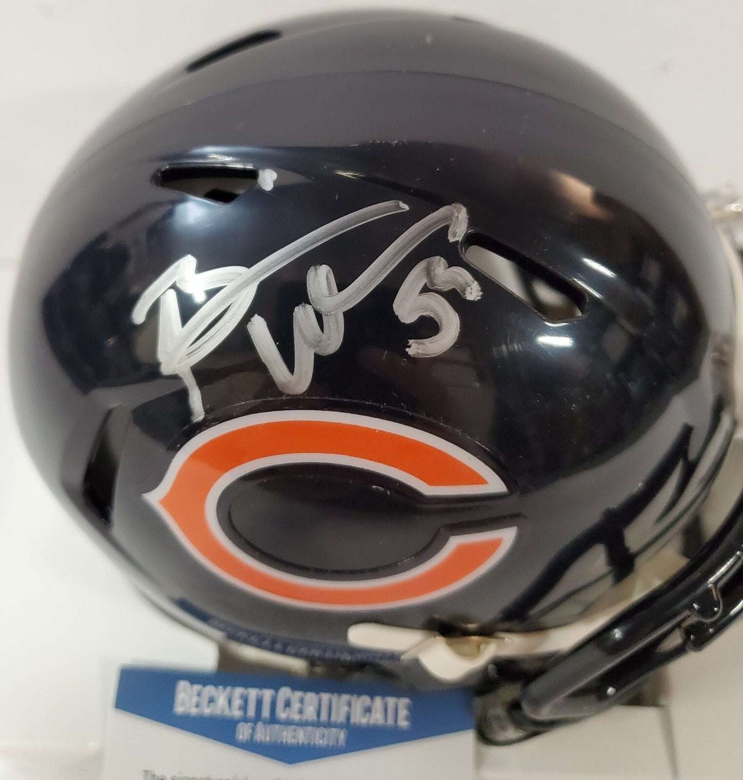 Brian Urlacher Signed Chicago Bears Speed Mini Helmet Beckett Coa