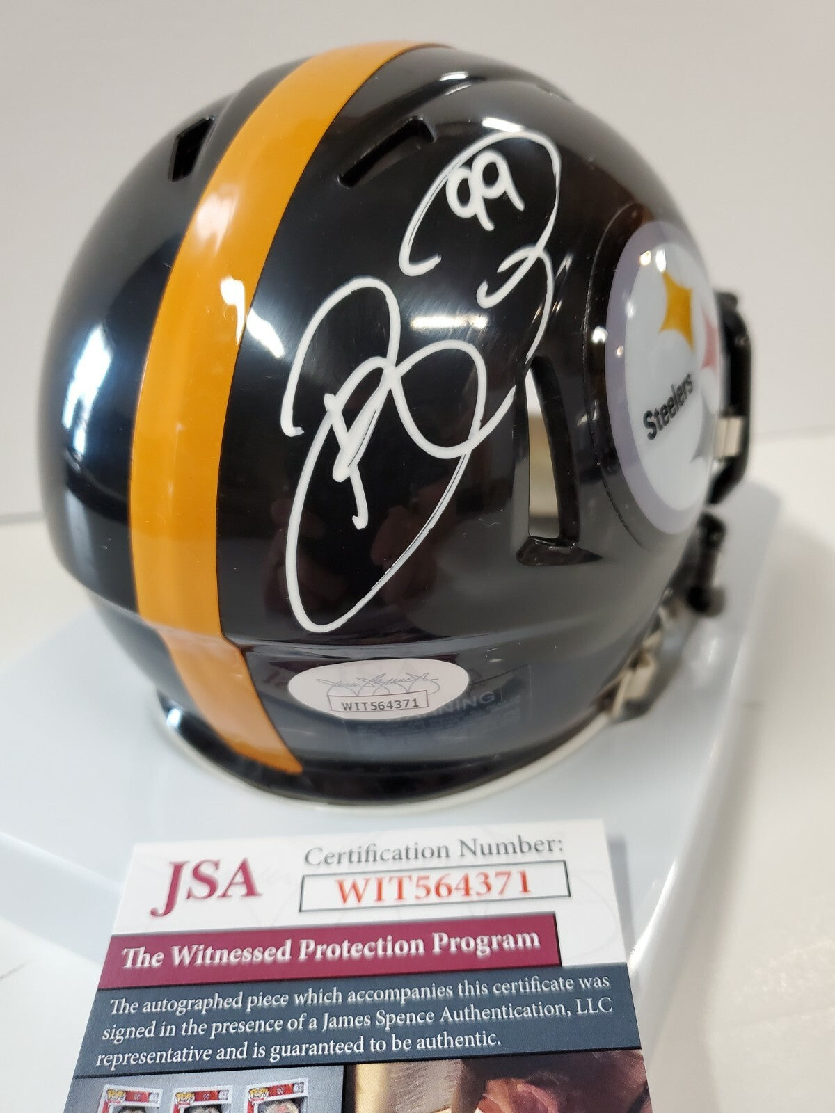 Pittsburgh Steelers Brett Keisel Autographed Signed Mini Helmet Jsa Coa