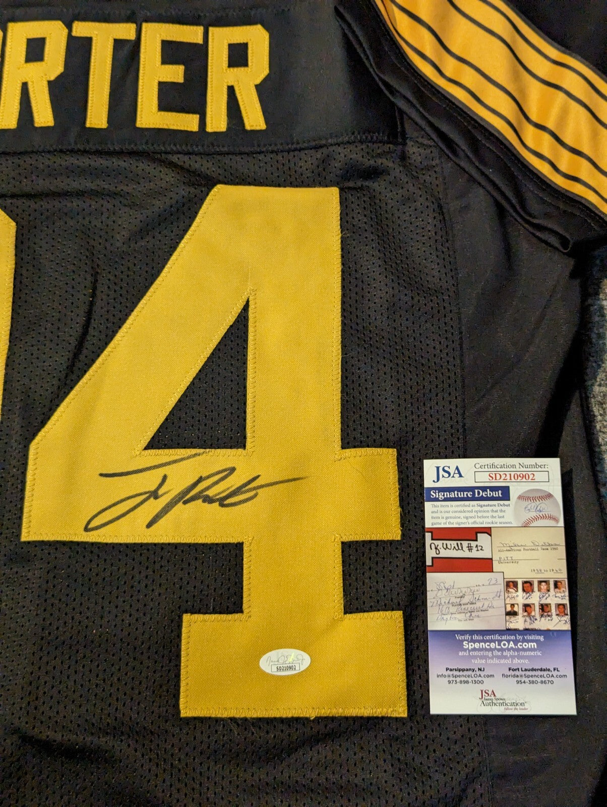 Pittsburgh Steelers Joey Porter Jr Autographed Signed Color Rush Jersey Jsa Coa