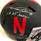 Neil Smith Signed Inscribed Nebraska Eclipse Replica Full Size Helmet Jsa Coa