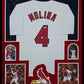 Suede Framed St Louis Cardinals Javier Molina Autographed Jersey Beckett Holo