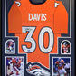 Framed Denver Broncos Terrell Davis Autographed Signed Jersey Jsa Coa
