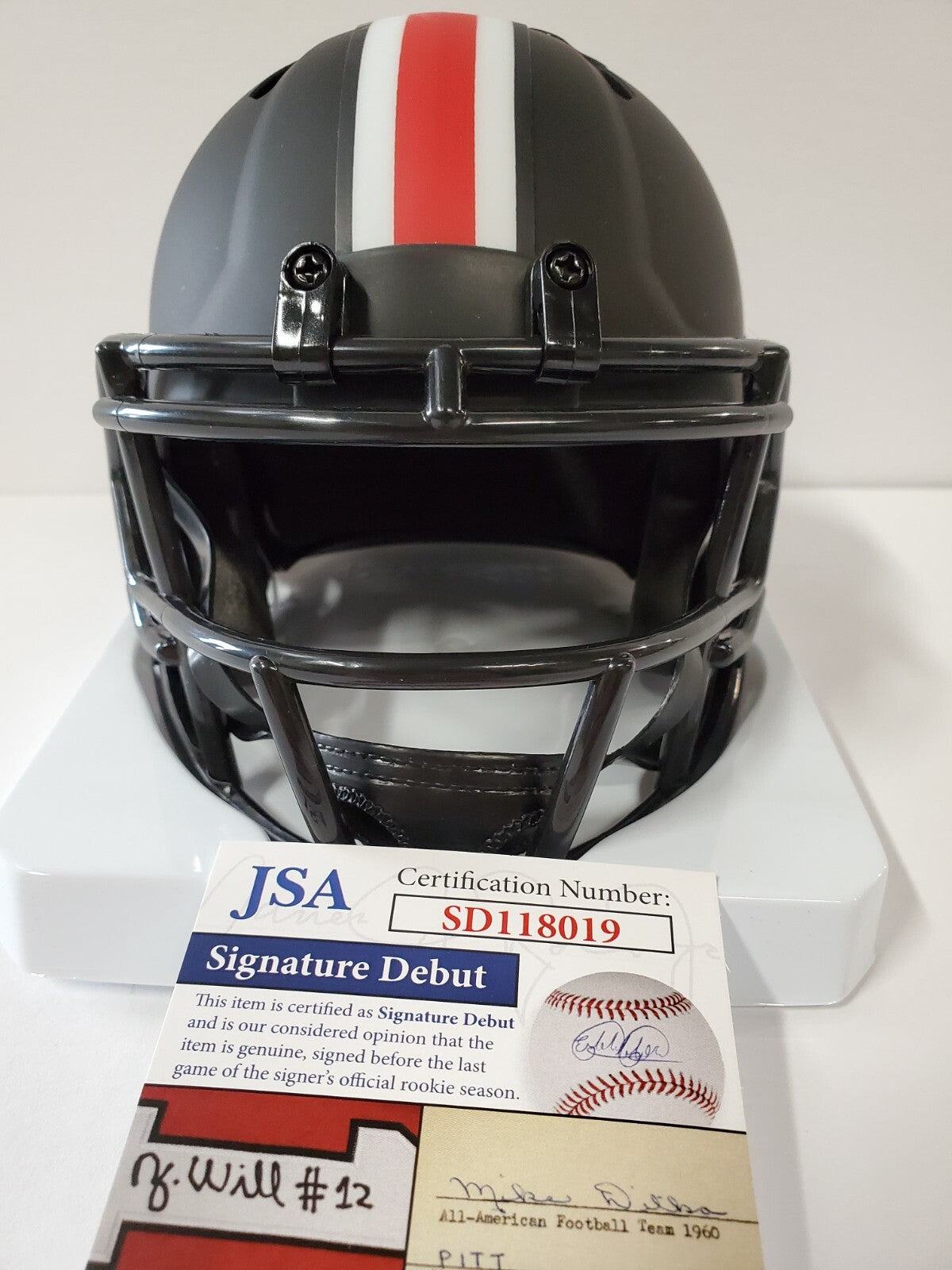 Shaun Wade Autographed Ohio State Buckeyes Eclipse Mini Helmet Jsa Debut Coa