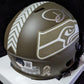 Seattle Seahawks Devon Witherspoon Signed Salute To Service Mini Helmet Beckett