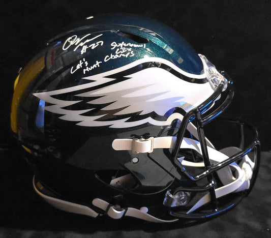 Philadelphia Eagles Quinyon Mitchell Signed Full Size Speed Authentic Helmet Jsa