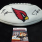 Arizona Cardinals Chase Edmonds & Rondale Moore Signed Logo Football Jsa Coa