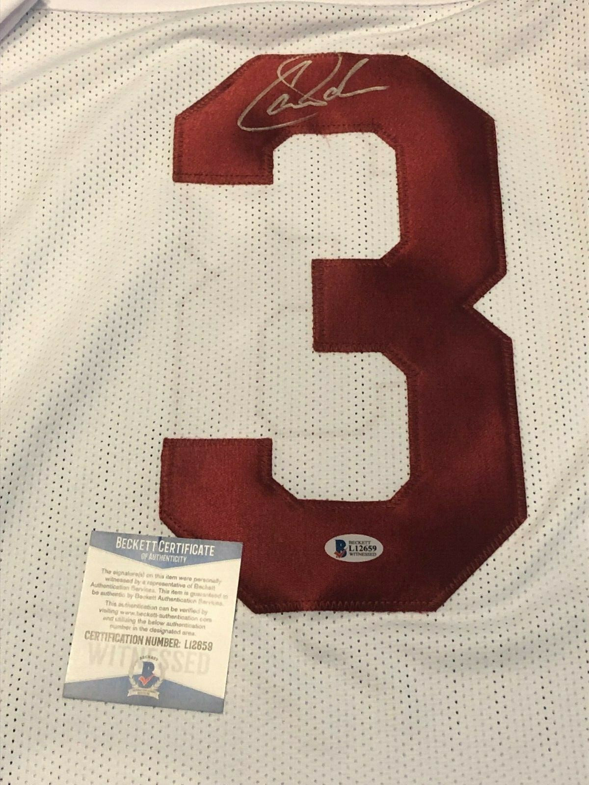 Usc Trojans Carson Palmer Autographed Signed Jersey Beckett Coa