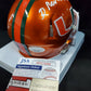 Greg Rousseau Autographed Signed Miami Hurricanes  Flash Mini Helmet Jsa Coa