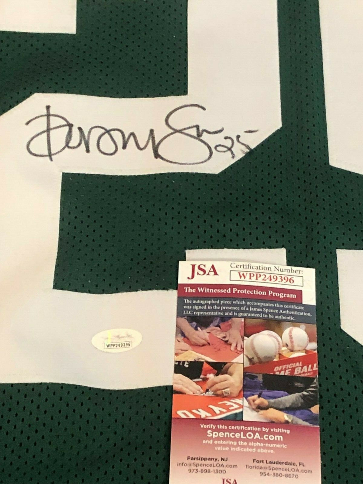 G.B. Packers Dorsey Levens Autographed Signed Jersey Jsa  Coa