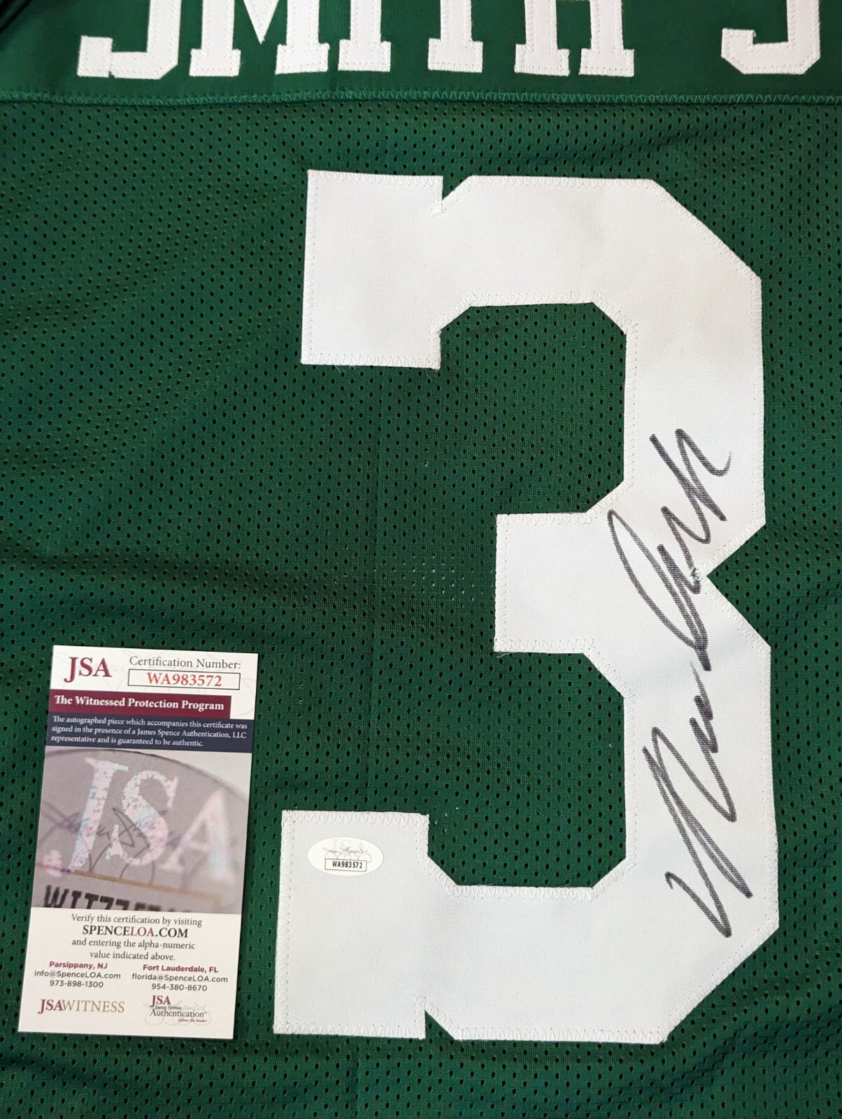 Philadelphia Eagles Nolan Smith Jr Autographed Signed Throwback Jersey Jsa Coa